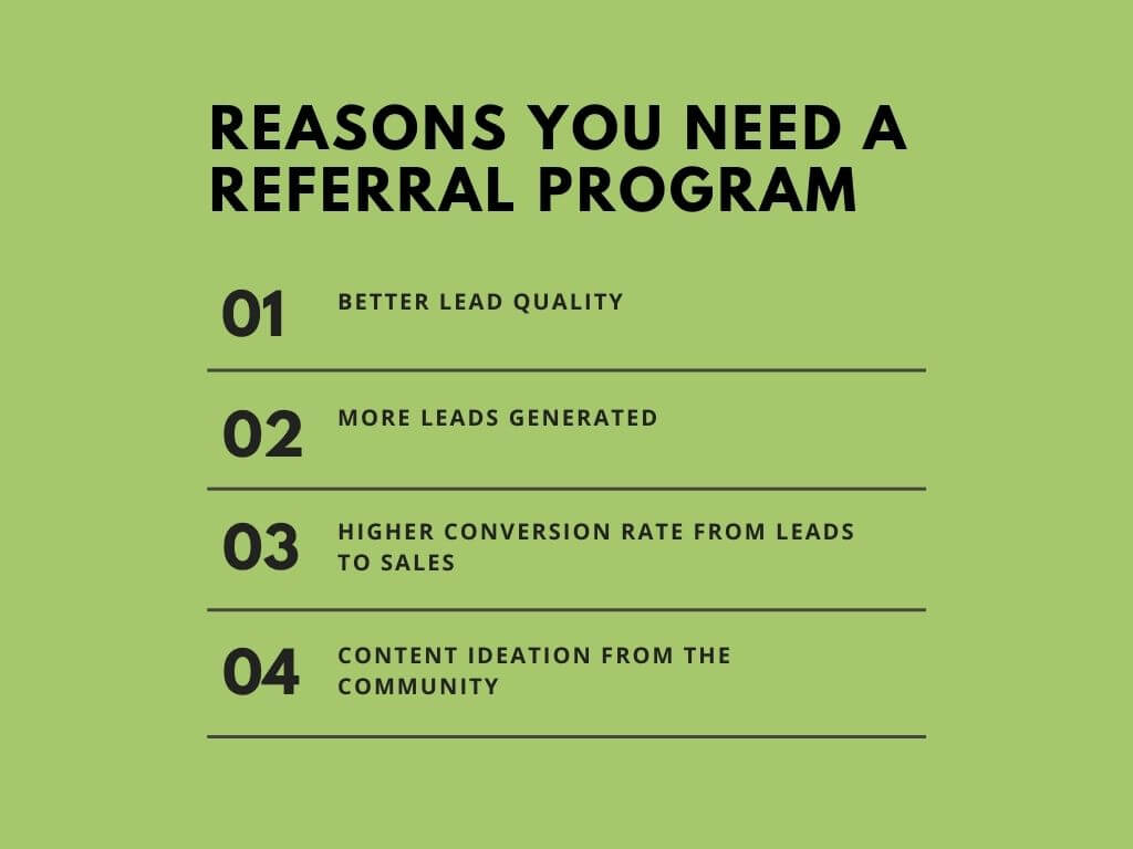 Reasons you need a referral program