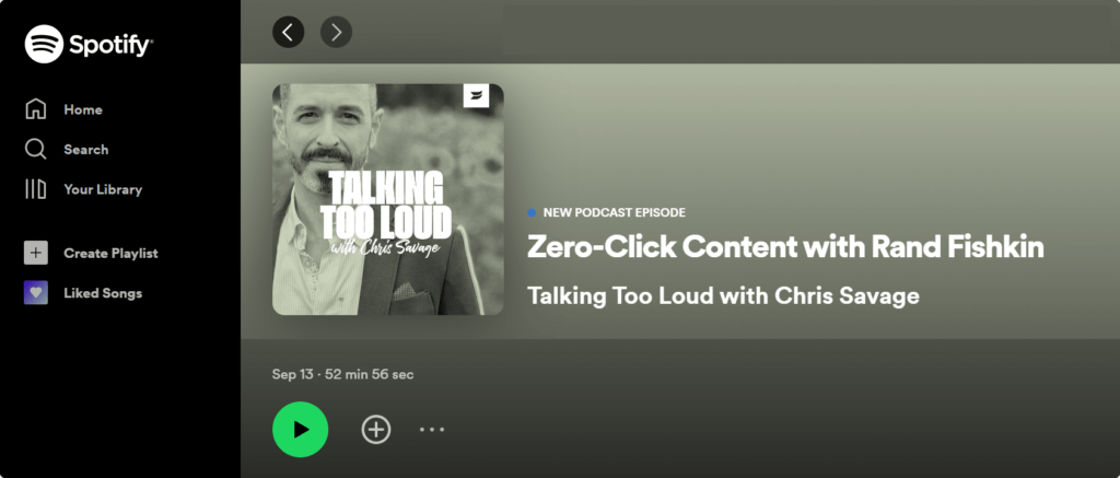 Repurposed as podcast on Spotify