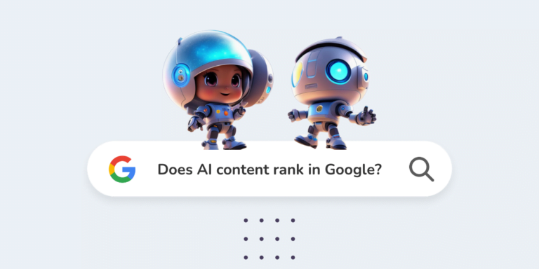 Does AI content rank in Google blog header