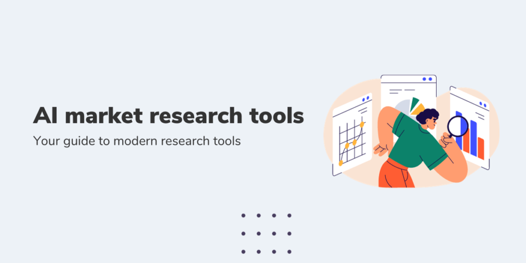 AI market research tools blog header