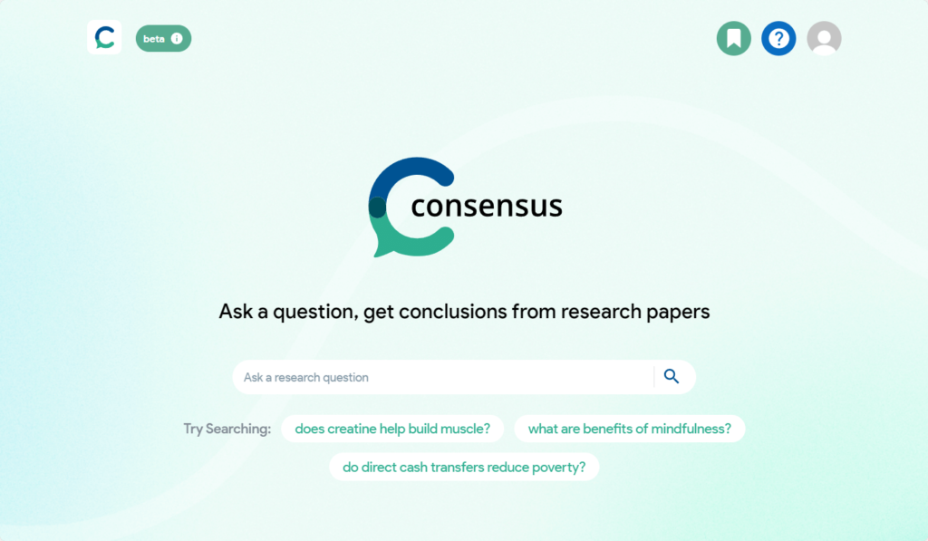 Consenus AI research paper summarizer